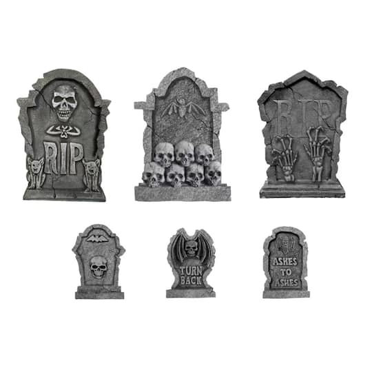 Michaels, Tombstones, 6ct. by Ashland® – Category: Halloween Tabletop Decor